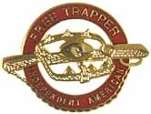 Free Trapper, Independent American,badge of allegiance, 1-1/4" diameter