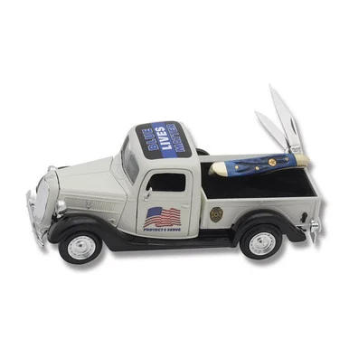 Frost Blue Lives Matter Folding Knife and Truck Set FRPUBLM