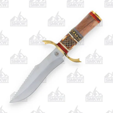 Frost Chipaway Cutlery Falcon Bowie Fixed Blade Walnut 7“ Satin Clip Point FRCW701WW
