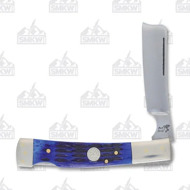 Frost Cutlery Blue Jigged Bone Razor Lockback FR150BLJB