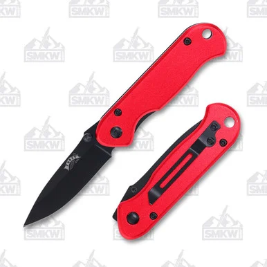 Frost Red Aluminum Linerlock Folding Knife FR818R