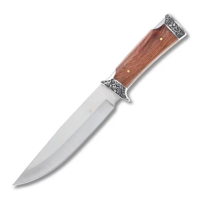 Frost Sharps Cutlery Brown Pakkawood Fancy Bowie Knife FRSHP144PW