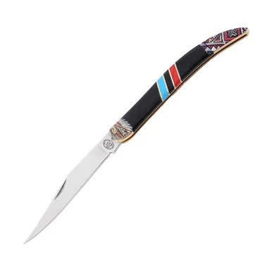 Frost Silverhorse Stoneworks Wild West Toothpick Folding Knife
