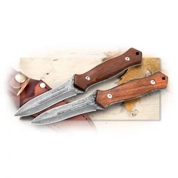 A.G. Russell Damascus and Sandalwood Stiletto