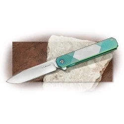 A.G. Russell Green Dual-Cross Anodized Titanium