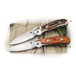 A.G. Russell One-Hand Knife With N690Co Blade and India Stag