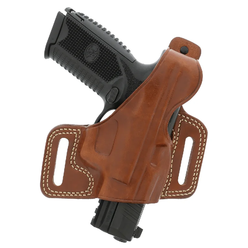 Galco SIL212 Silhouette OWB Tan Leather Belt Slide Fits 1911 Fits 3.50″ Barrel Right Hand