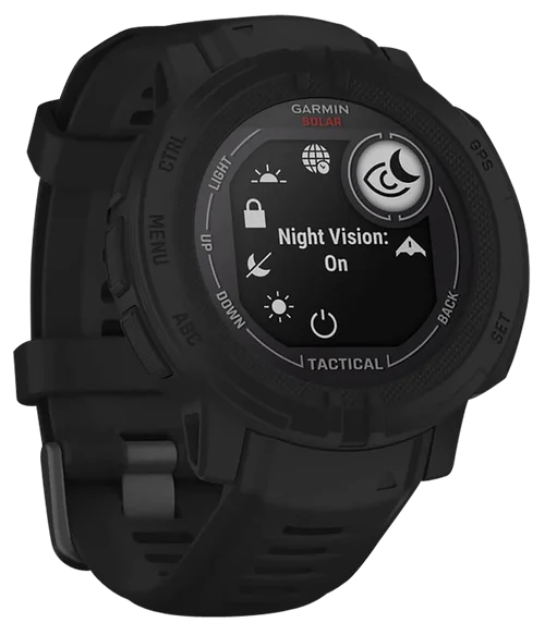Garmin Instinct 2 Solar Tactical Edition GPS/Smart Features 32MB Memory Black Size 45mm Compatible iPhone/Android