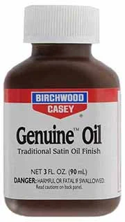 Genuine Oil Traditional Satin Oil Finish, 3 oz plastic bottle, by Birchwood Casey