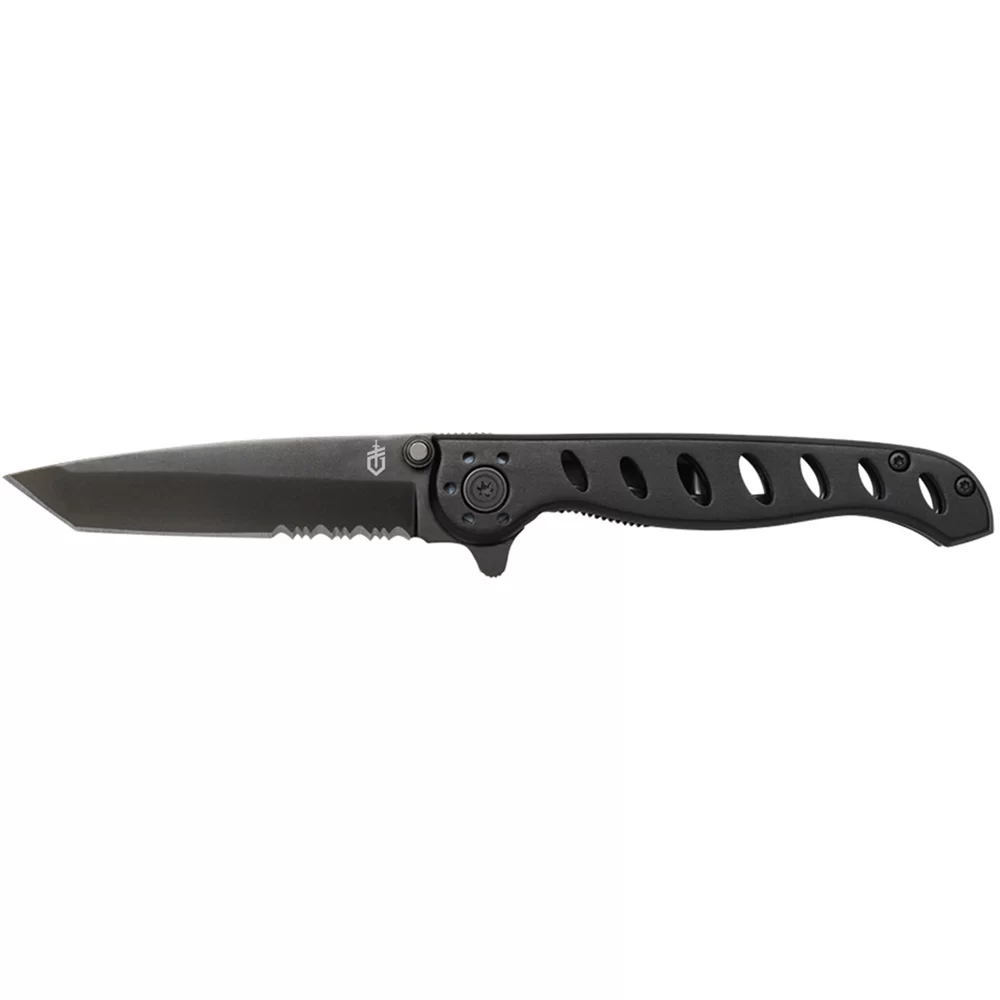 Gerber EVO Mid Folding Knife, Serrated Tanto Blade
