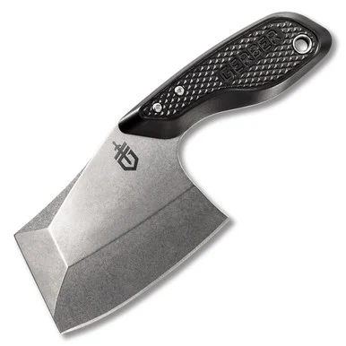 Gerber Tri-Tip Mini Cleaver Black Fixed 2.87in Stonewash Blade G1693