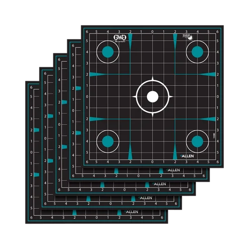 Girls With Guns Splash Self-Adhesive Paper 12" x 12" Grid Black Target Turquoise Accents 5 Per Pack