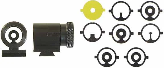 Globe Front Sight, standard .464" height, metric dovetail to fit Lyman, eight inserts