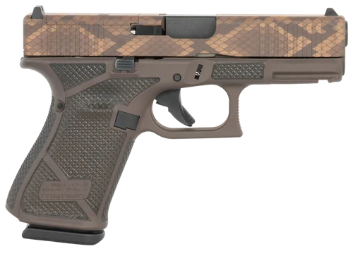 Glock 19 Gen5 MOS Exclusive 9mm 4.02" Barrel, Texas Snake Cerakote Optic Ready/Serrated Slide, Vortex Bronze Cerakote Frame, 15 Rd