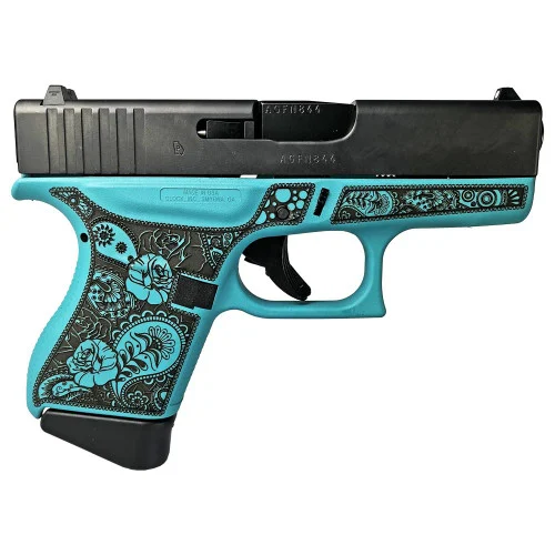 Glock 43 Gen 4 Custom "Tiffany and Paisley" 9mm 3.41" Barrel, 6rd