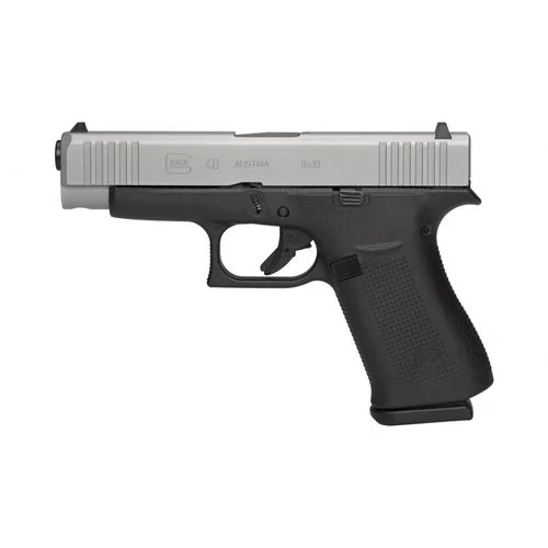Glock 48 Pistol 9mm 4.17in 10rd Silver Black Ameriglo Bold Night Sights