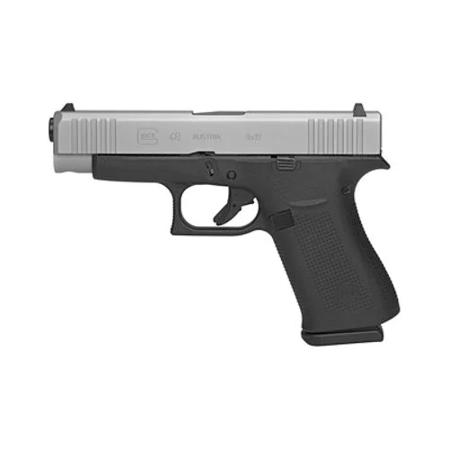 Glock 48 Pistol 9mm 4.17in 10rd Silver Black