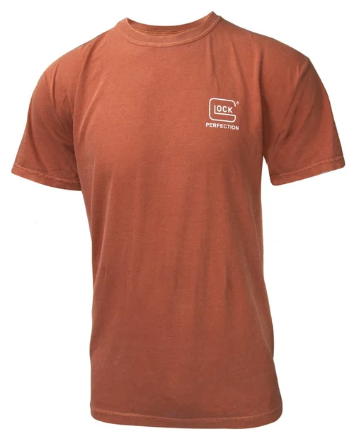 Glock Carry With Confidence T-Shirt Rust Orange Small Short Sleeve