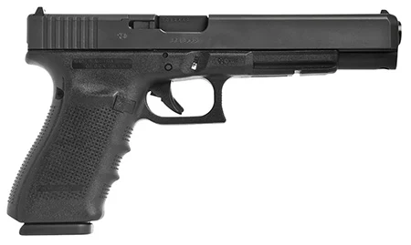 Glock UG4030103MOS G40 Gen4 Competition MOS 10mm Auto 15+1 6.02″ Steel Barrel, Matte Black MOS Cut/Serrated Steel Slide, Black Polymer Frame w/Picatinny Rail, Black Interchangeable Backstrap Grip