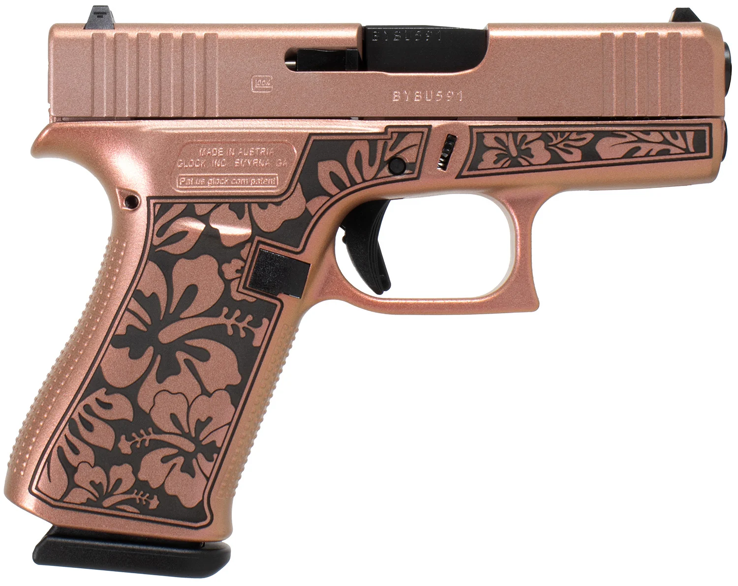 Glock UI4350204HIBCHIM G43Sub-Compact Frame 9mm Luger 6+1 3.41″ Black Steel Barrel Serrated Steel Slide Polymer Frame Right Hand