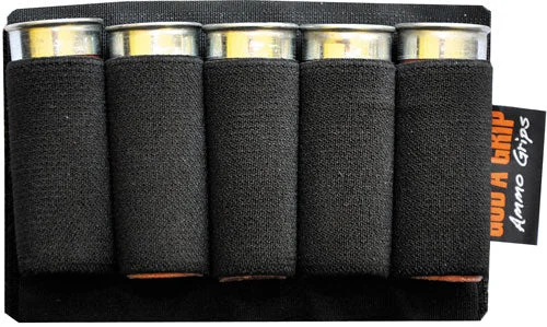 GOD'A GRIP AMMO GRIP STANDARD 5 SHOTSHELL HOLDER BLACK W/3M