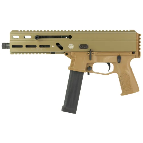 Grand Power SP10A3 Stribog 10mm Auto 20rd,8" Black Threaded Barrel, Flat Dark Earth Aluminum Picatinny Rail Receiver, Flat Dark Earth Polymer Grip, Thread Protector
