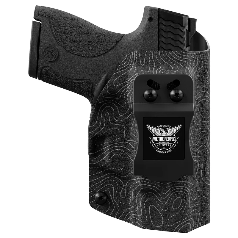 Gray Topographic Map Custom Printed Holster – IWB Kydex Holster