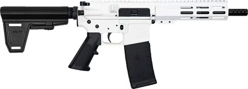 Great Lakes AR-15 223 Wylde 30rd,7.50" Black Nitride Threaded Barrel, M-Lok Handguard, Blue Titanium Cerakote Aluminum Receiver Picatinny Rail, Black Polymer Mil-Spec Grip