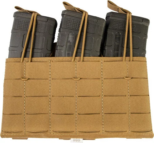 GREY GHOST GE TRIPLE MAG PANEL 5.56 MAG POUCH LAMINATE COYOTE