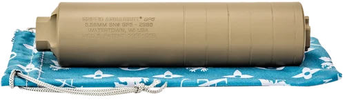 Griffin Armament GP5 Direct Thread Suppressor 5.56mm 1.50" Flat Dark Earth 17-4 PH Stainless Steel 1/2"x28