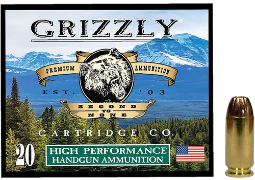 Grizzly Ammo 40S&W 200gr Jacketed Hollow Point, 20rd Box