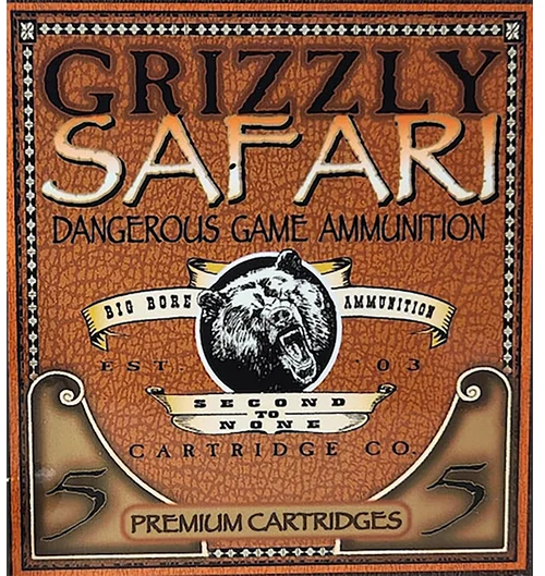 Grizzly Ammo 458 Win Mag 500gr Solid Brass, 5rd Box