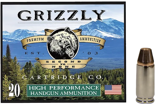 Grizzly Ammo GC9+P+CM7 9mm+P 124gr Full Metal Jacket Flat Point, 20rd Box
