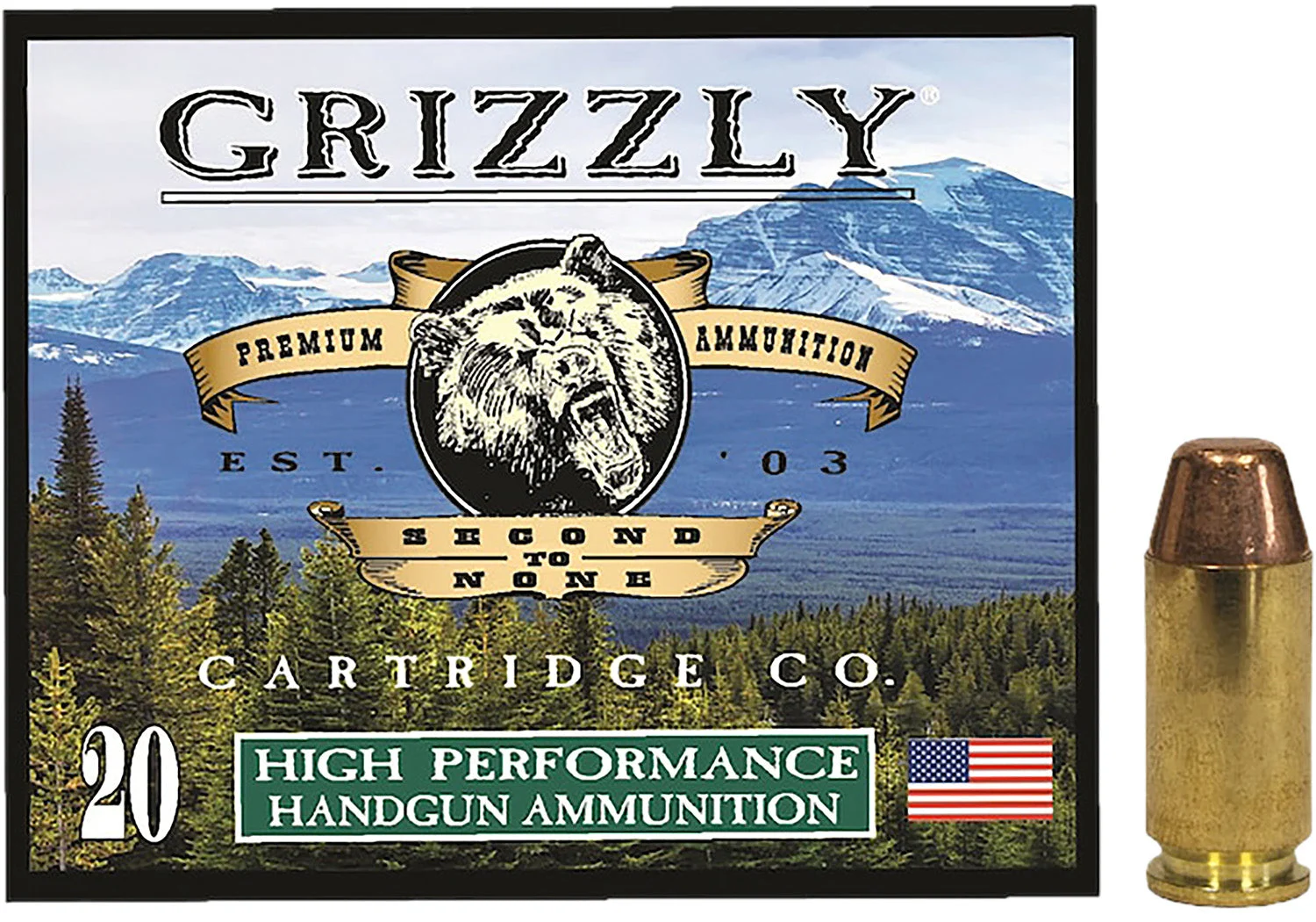 Grizzly Cartridge.40 S&W 200 gr FMJ ammo