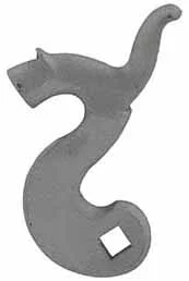 hammer, left, wax cast steel, 1.5" throw