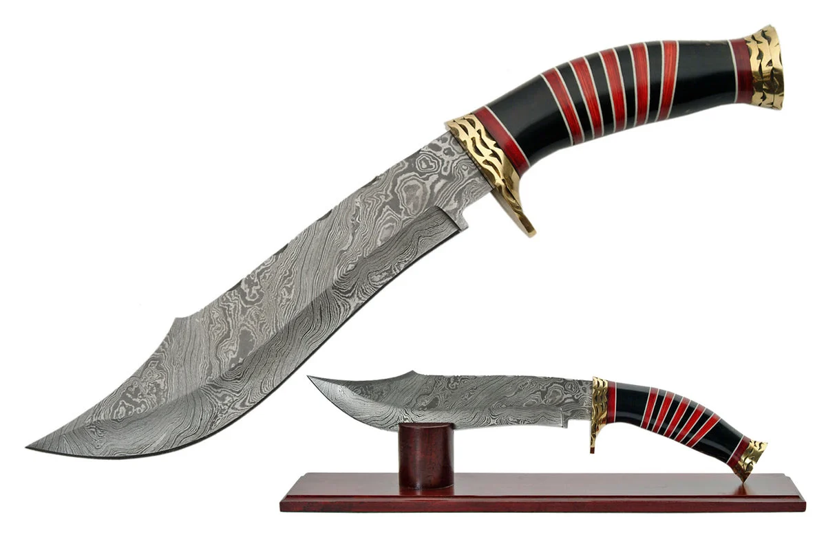 Hand Forged Damascus Bowie Knife (DM-1056)