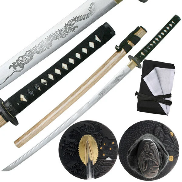 Hand Forged Samurai Carbon Steel Dragon Longsword