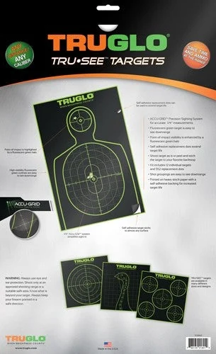 HANDGUNNER 12" X 18" 12-PACKTRUGLO TRU-SEE REACTIVE TARGET