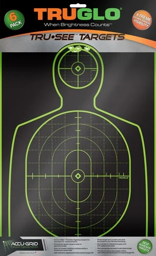 HANDGUNNER 12" X 18" 6-PACKTRUGLO TRU-SEE REACTIVE TARGET