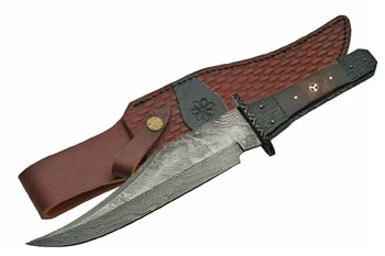 Handmade Clip Point Damascus Fixed Blade Bowie Knife