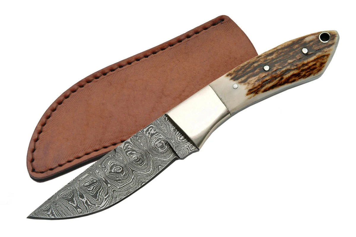 Handmade Custom Raindrop Damascus Knife