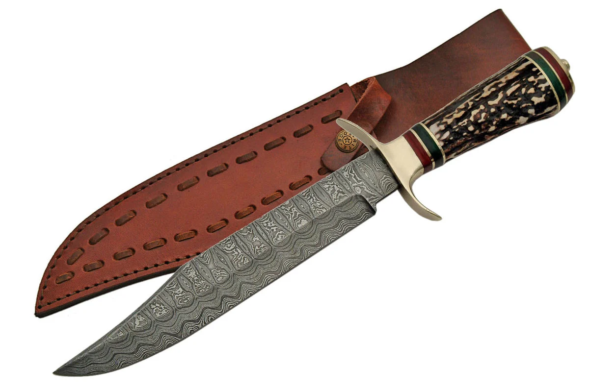 Handmade Damascus Combat Bowie Knife