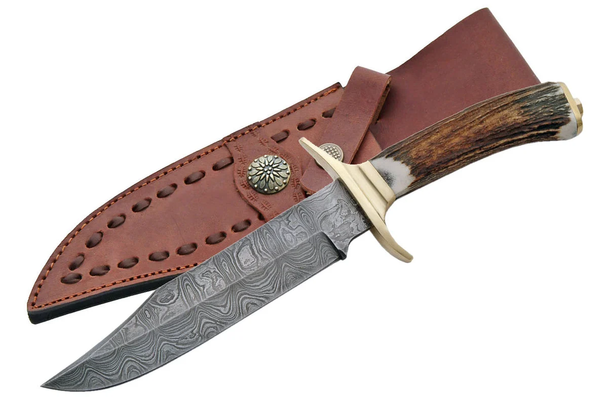 Handmade Damascus Steel Hunting Knife