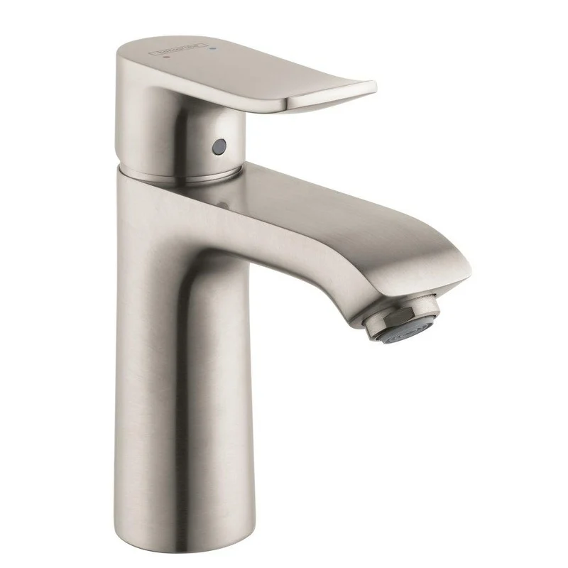 Hansgrohe Metris Single Handle Monoblock Bathroom Sink Faucet in Brushed Nickel | Ferguson