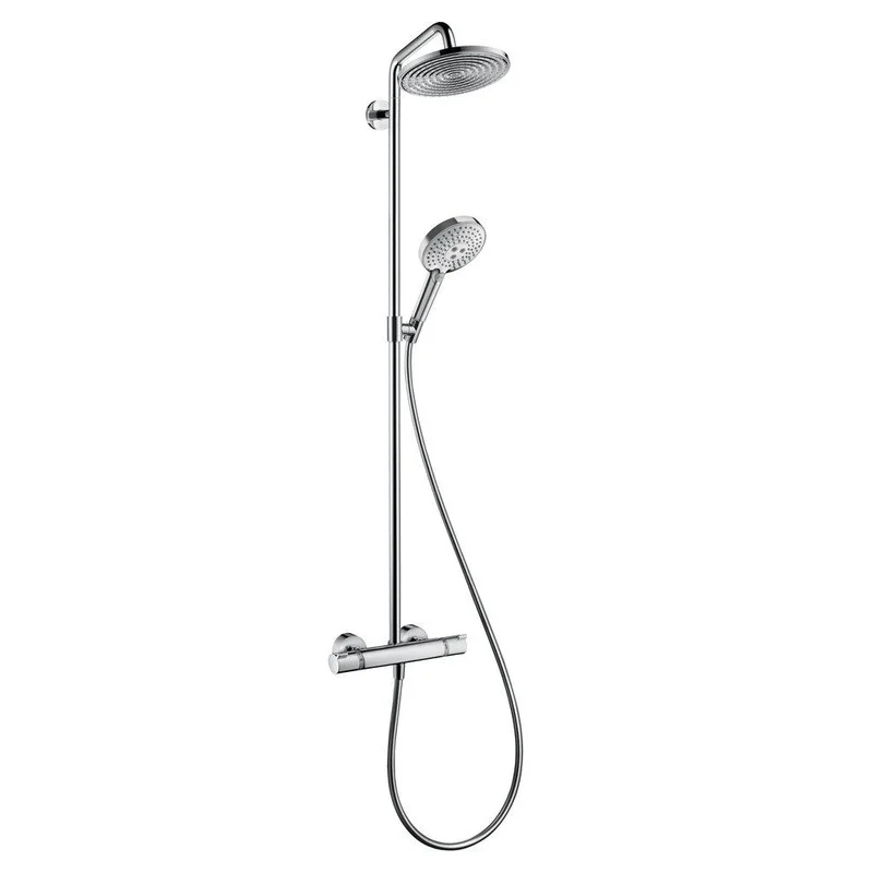 Hansgrohe Raindance Select Three Handle Single Function Shower System in Polished Chrome | Ferguson