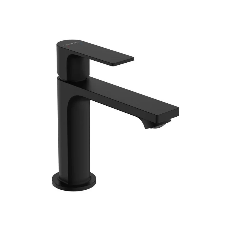 Hansgrohe Rebris E Single Handle Monoblock Bathroom Sink Faucet in Matte Black | Ferguson