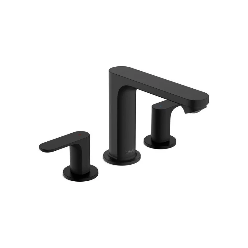 Hansgrohe Rebris S Two Handle Widespread Bathroom Sink Faucet in Matte Black | Ferguson
