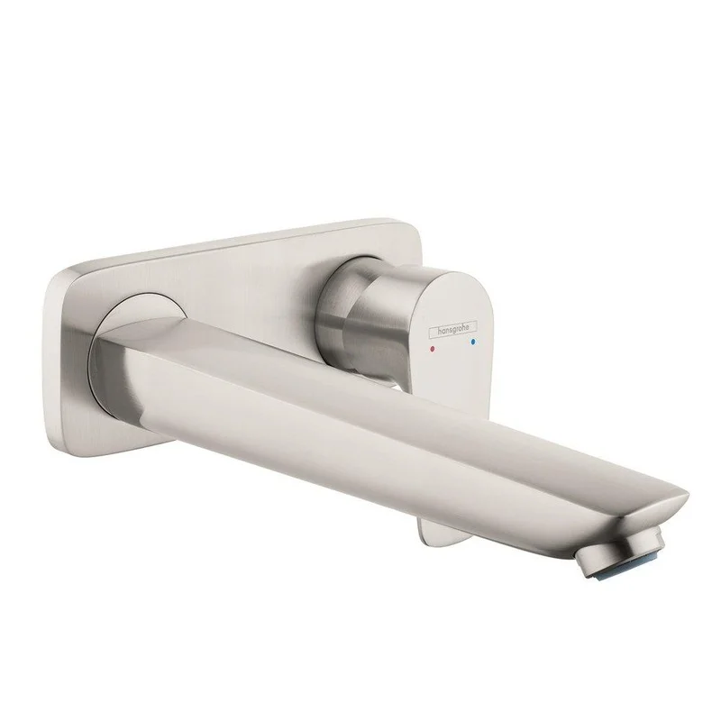 Hansgrohe Talis E Single Handle Wall Mount Bathroom Sink Faucet in Brushed Nickel | Ferguson