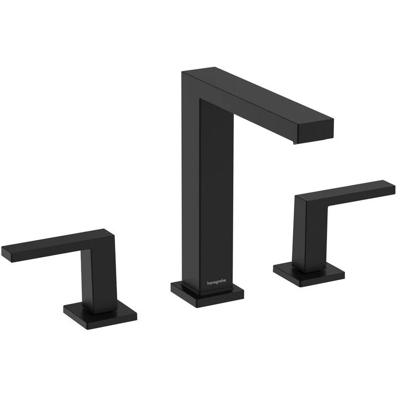 Hansgrohe Tecturis E Two Handle Widespread Bathroom Sink Faucet in Matte Black | Ferguson