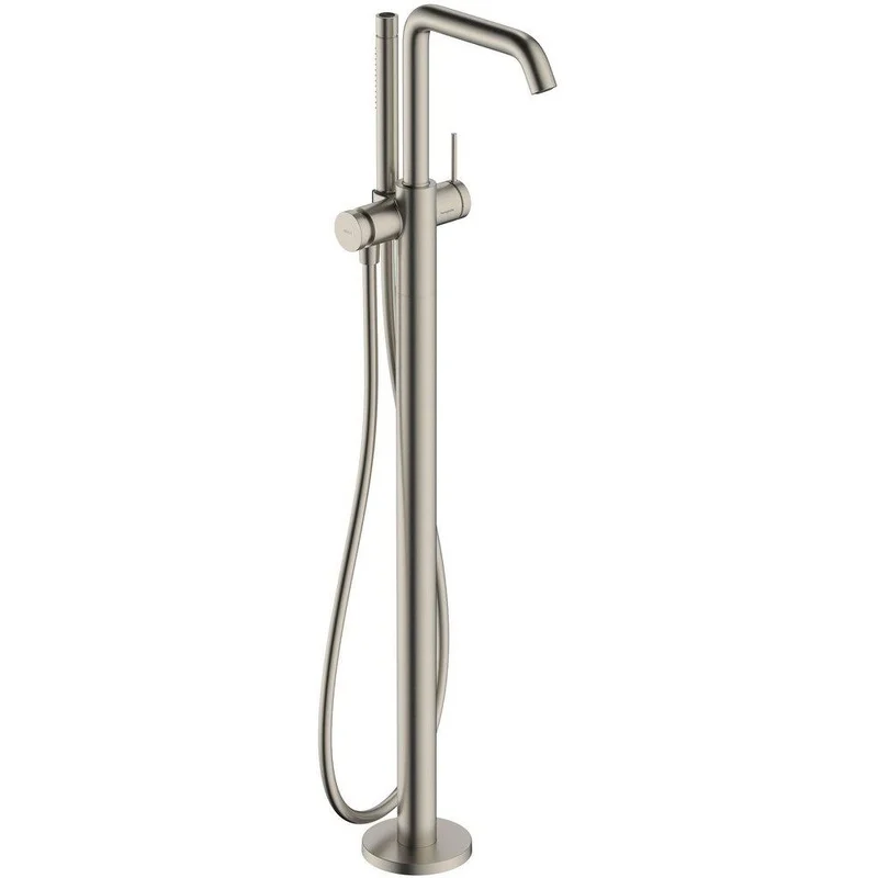 Hansgrohe Tecturis S Single Handle Floor Mount Tub Filler with Handshower in Brushed Nickel (Trim Only) | Ferguson